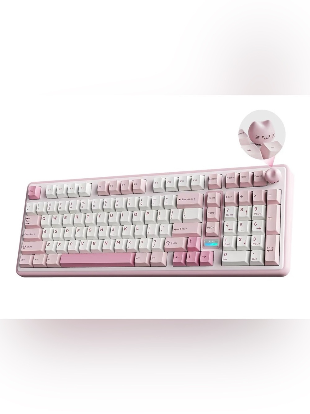 YUNZII B98 PRO Hot Swappable Mechanical Keyboard - Pink